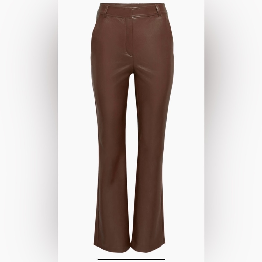 Aritzia Babaton Publish Pant Vegan Leather bootcut pants size 2